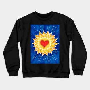 Heart in sun mandala Crewneck Sweatshirt